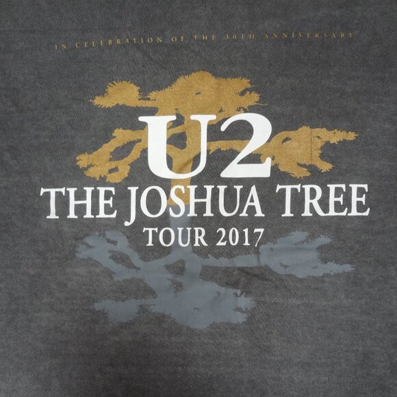 U2 THE JOSHUA TREE 2017 TOUR W/DATES - GRAY LARGE T-SHIRT L210 (HOLE C PICS) - Picture 2 of 12